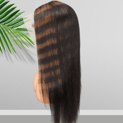 Highlight Zebra Brown Long Straight Hair Glueless 4x4/13x4 HD Lace Front Human Hair Wigs - Geeta Hair - GeetaHair
