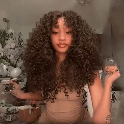 Water Wave Hair Glueless 13x4 HD Lace Front Wig Pre Plucked Short Curly Bob Human Hair Wigs - GeetaHair