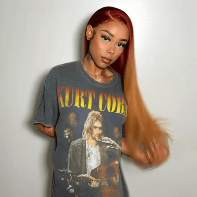 Ombre Red And Honey Blonde Straight HD Lace Front Wig Pre Plucked With Baby Hair Lace Front Wig - GeetaHair
