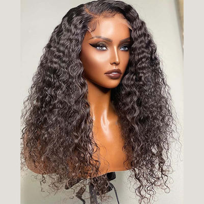 Pre Bleached Knots Short Curly Human Hair Wigs 13x4 HD Glueless Wig Pre Blucked 180% Density - GeetaHair