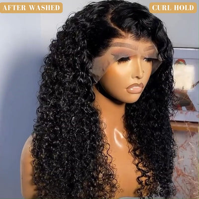 Kinky Curly Human Hair Wig Glueless 13x4 Lace Front Wig Pre Plucked With Baby Hair Natural Hairline - GeetaHair