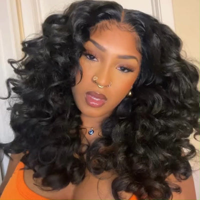 Geeta Wand Curl Invisi Drawstring Wig 13x4 Lace Front Glueless Wigs Pre Blached Human Hair Wigs - GeetaHair