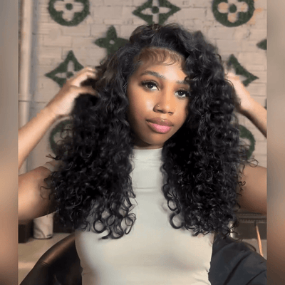 Wand Curl Glueless Wig Wand Curls 13x4 Lace Front Human Hair Wigs Pre Plucked 250% Density - GeetaHair