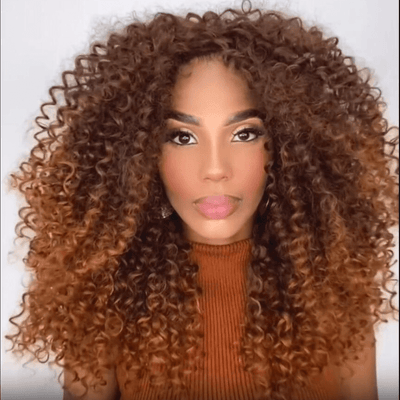 Resilient Kinky Curly Glueless Wig 13X4 Lace Front Wigs Human Hair Pre Plucked 180% Density - GeetaHair