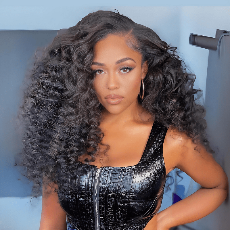 Geeta Full Resilient Curly Glueless Wig Human Hair 13x4 Lace Front Wig Pre Plucked 250% Density - GeetaHair