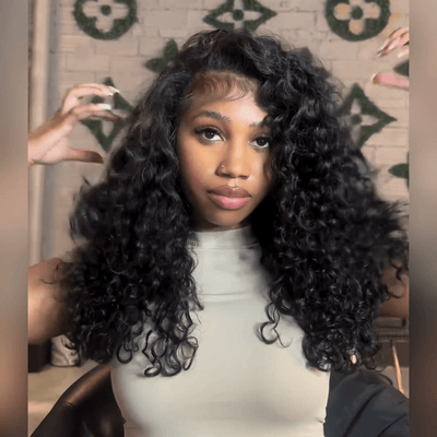 Wand Curl Glueless Wig Wand Curls 13x4 Lace Front Human Hair Wigs Pre Plucked 250% Density - GeetaHair