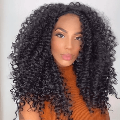 Resilient Kinky Curly Glueless Wig 13X4 Lace Front Wigs Human Hair Pre Plucked 180% Density - GeetaHair