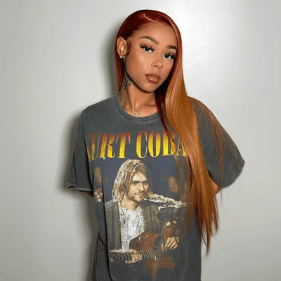 Ombre Red And Honey Blonde Straight HD Lace Front Wig Pre Plucked With Baby Hair Lace Front Wig - GeetaHair