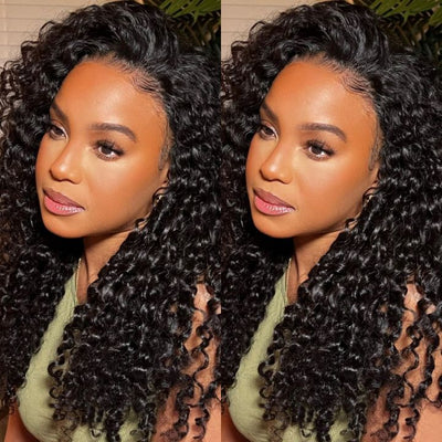 Graduation Season Special 38% Off 300%Density Human Hair Curly Wigs 13x4 HD Transparent Lace Front Wigs - GeetaHair