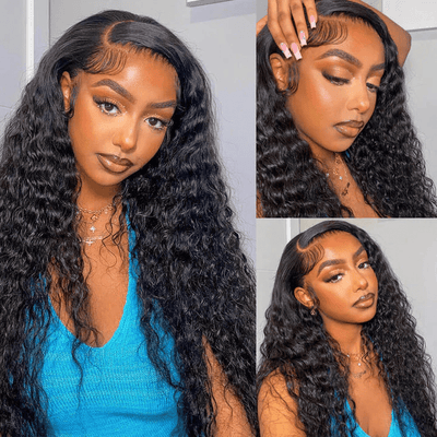 Spring Sale Glueless Full Deep Wave 13x4 HD Lace Front Wig Transparent Lace Human Hair Wigs Plucked Hairline 250% Density - Geeta Hair - GeetaHair