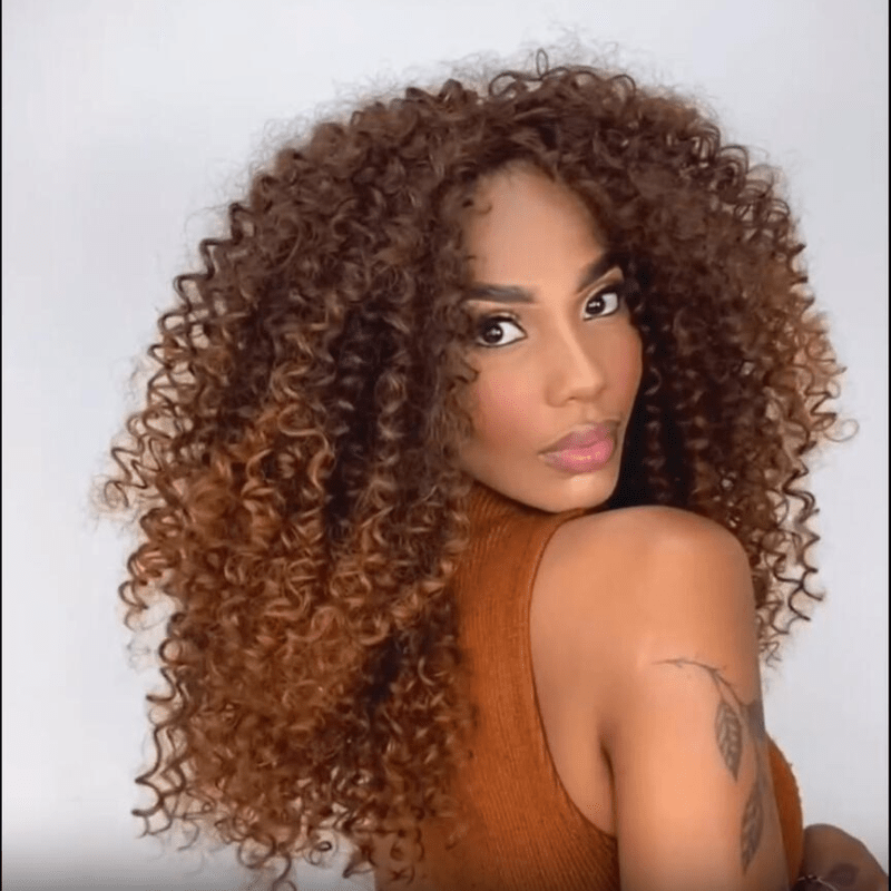 Resilient Kinky Curly Glueless Wig 13X4 Lace Front Wigs Human Hair Pre Plucked 180% Density - GeetaHair