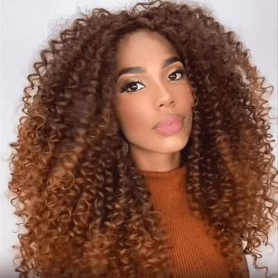 Resilient Kinky Curly Glueless Wig 13X4 Lace Front Wigs Human Hair Pre Plucked 180% Density - GeetaHair