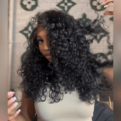 Wand Curl Glueless Wig Wand Curls 13x4 Lace Front Human Hair Wigs Pre Plucked 250% Density - GeetaHair