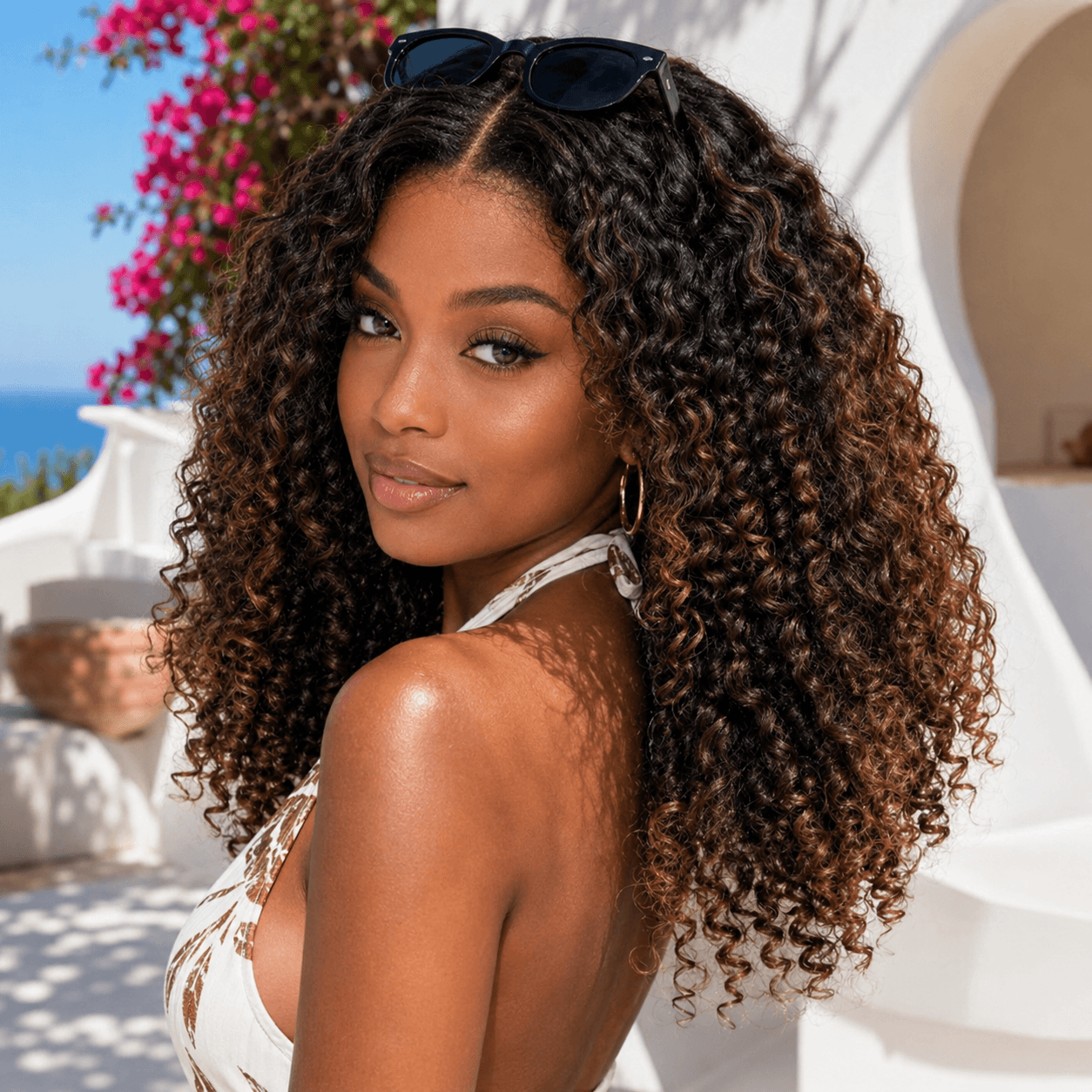 Glueless Wig 300% Density Deep Curly Human Hair 13x4 Lace Frontal Wig