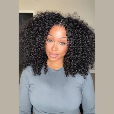 Geeta Glueless Wig Curly Human Hair 13x4 Lace Frontal Curly Wave Bob Wig Pre Plucked Natural Hairline - GeetaHair