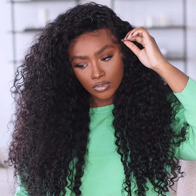 Spring Sale Glueless Full Deep Wave 13x4 HD Lace Front Wig Transparent Lace Human Hair Wigs Plucked Hairline 250% Density - Geeta Hair - GeetaHair