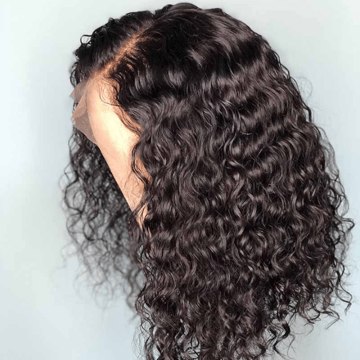 Buy 1 Get 1 Free: Water Wave 4X4 Lace Closure Human Hair Bob Wig - Flash Sale - GeetaHair