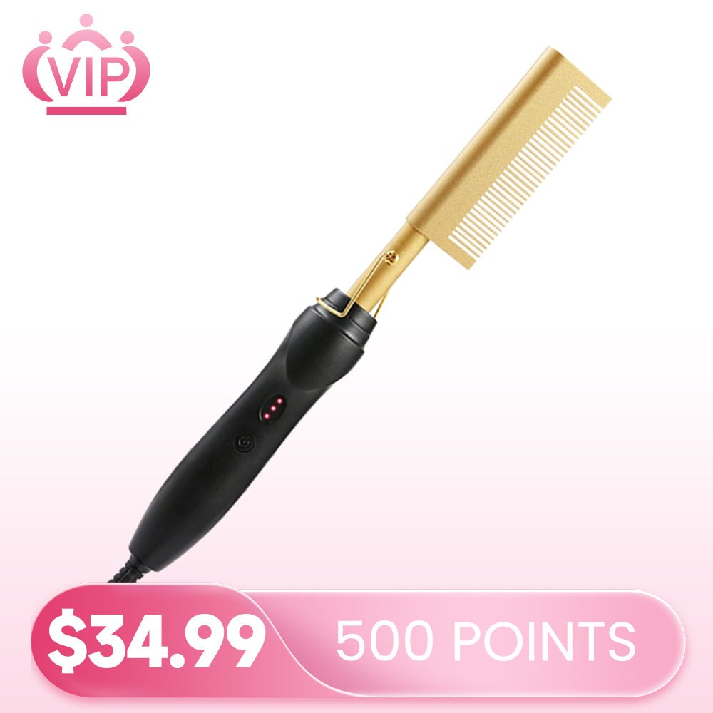 $34.99 | 500 Points VIP Free 3 In 1 Hot Comb Electric for Wigs - GeetaHair