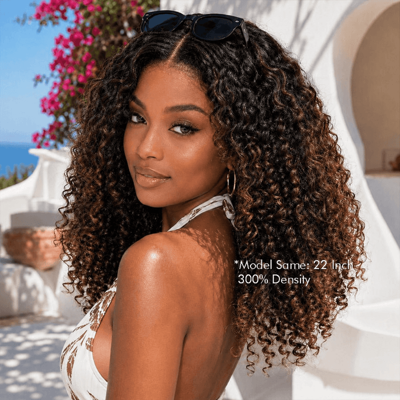BUY NOW > Geeta Hair Glueless Wig 300% Density Deep Curly Human Hair 13x4 Lace Frontal Wig Pre Plucked Natural Hairline