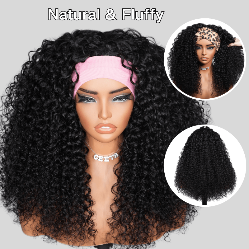 Fluffy Natural Curly Human Hairpiece With Soft Texture - Voluminous Lightweight Design_product