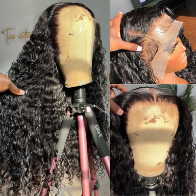 Black Curly Hair 13x4 HD Lace Front Wig 100% Virgin Human Hair Wigs Pre Plucked Hairline-Geeta Hair
