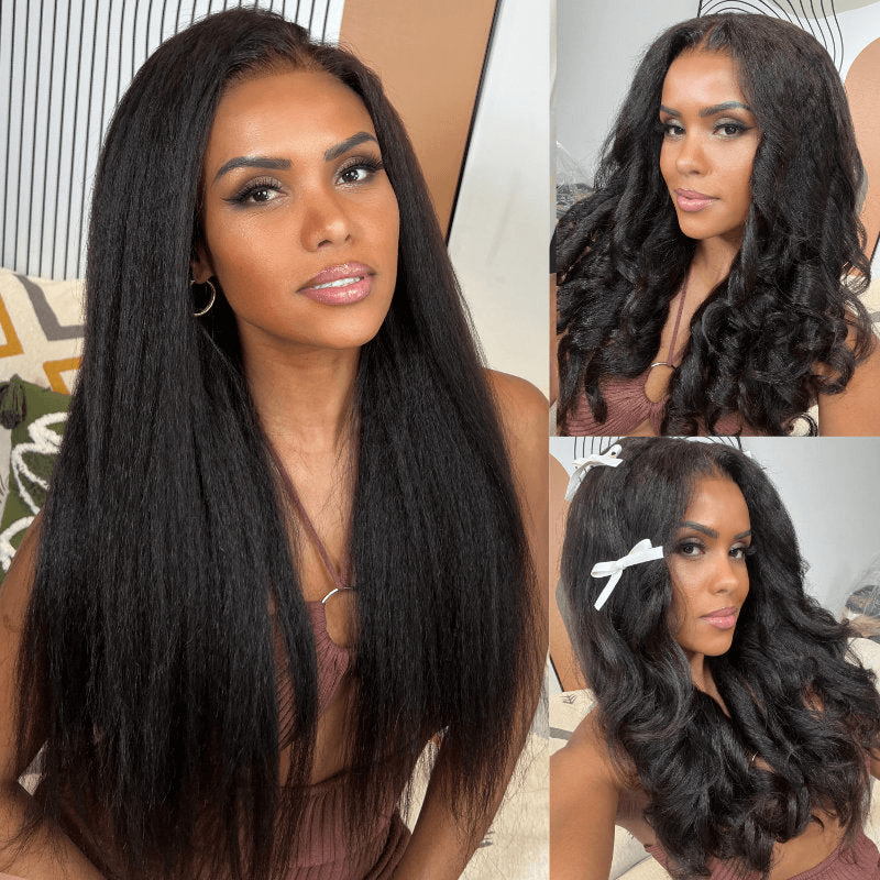 Perücke mit 4 x 4 Spitzenverschluss, glattes Haar, 100 % Echthaar, Geeta Hair 