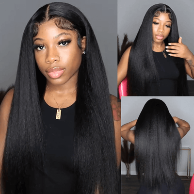 Perücke mit 4 x 4 Spitzenverschluss, glattes Haar, 100 % Echthaar, Geeta Hair 