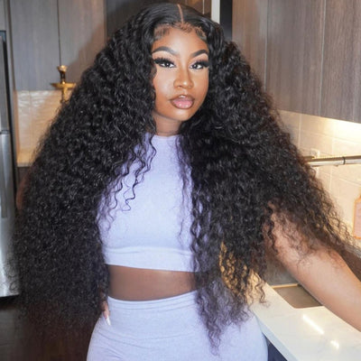 No Code Need: Glueless 13x4/6x4.5 Deep Wave Wear & Go Pre Cut HD Transaparent Lace 100% Virgin Human Hair Wigs - Geeta Hair - GeetaHair