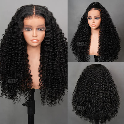 $199=30inch Deep Curly Glueless 13x4 HD Transparent Lace Front Wig Pre Plucked Brazilian Virgin Lace Front Wig with Baby Hair No Code Needed - GeetaHair