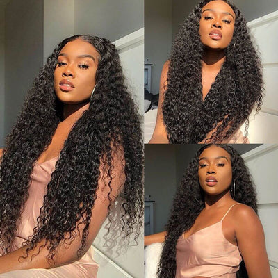 No Code Need: Glueless 13x4/6x4.5 Deep Wave Wear & Go Pre Cut HD Transaparent Lace 100% Virgin Human Hair Wigs - Geeta Hair - GeetaHair