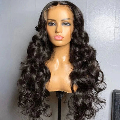Geeta 300% Density 3D Body Wave 13x6 Lace Frontal Wig Pre Plucked Pre Bleached Pre Cut Gluless Wig No Code Needed - GeetaHair