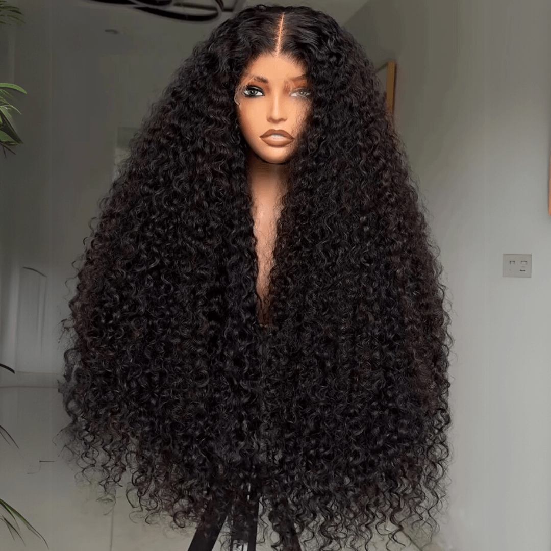 Geeta 300% Density Put On And Go Glueless Spanish Curly 13x4 Lace Front Pre Plucked 100% Human Hair Wigs - GeetaHair