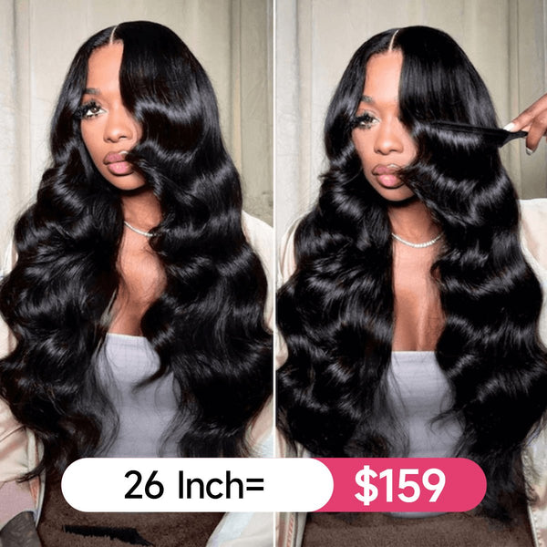 [USA Address Only] [24H Shipping] Geeta Hair $159 26Inch 180% Density Body Wave Lace Frontal Wig Upgrade Invisi Drawstring Glueless Wigs