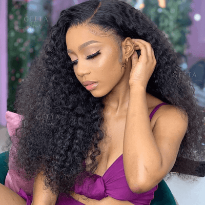 Glueless Water Wave 13x4 HD Lace Front Wig 100% Virgin 5x5 Transparent Lace Human Hair Wig - Geetahair - GeetaHair