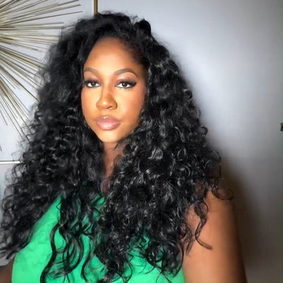 Loose Wave Glueless Wig 13x4 HD Lace Front Wig Pre Plucked Hairline 100% Real Water Wave Human Hair Wig - GeetaHair