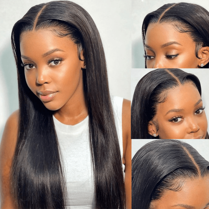 Geetahair Upgrade HD Lace Straight Wig Crystal Clear Lace Human Hair Wigs With Pre Plucked Natural Hairline - GeetaHair
