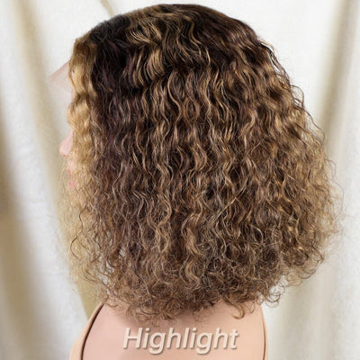 Wear and Go Glueless Wigs Human Hair Pre Plucked Pre Cut 7x5 HD Lace Wigs Ready to Wear Curly Bob Wigs - GeetaHair