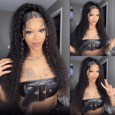 Tax Return Sale Black Curly Hair 13x4 HD Lace Front Wig 100% Virgin Human Hair Wigs Pre Plucked Hairline - Geeta Hair - GeetaHair