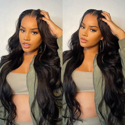 24 Hours Shipping 30inch=$199 Tiktokers Recommend 180% Density Body Wave HD Lace Frontal Wig Pre Bleached Glueless Wigs - GeetaHair