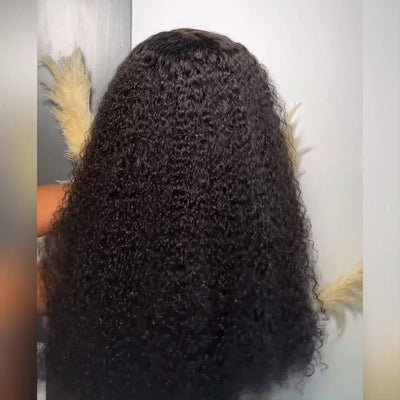24 Hours Shipping Wear and Go Glueless Soft Curly Human Hair Hd Lace Frontal Pre Plucked Wigs 180% Density - GeetaHair