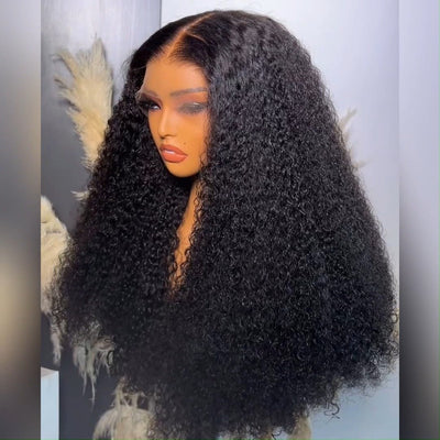 24 Hours Shipping Wear and Go Glueless Soft Curly Human Hair Hd Lace Frontal Pre Plucked Wigs 180% Density - GeetaHair
