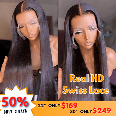 No Code 50% OFF Flash Sale: Glueless 6x4.5 Straight Pre Cut HD Transaparent Lace Human Hair Wigs - Only 2 Days - GeetaHair