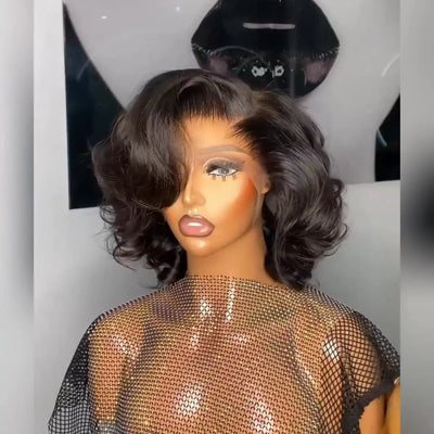 Short Lace Front Wigs Loose Wave Hair Glueless Human Hair Bob Wig - Geetahair - GeetaHair