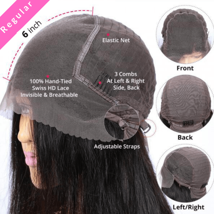 Natural Curly Hair 13x6 HD Lace Front Wigs Human Hair Pre Plucked Hairline Glueless Wig - Geeta Hair - GeetaHair