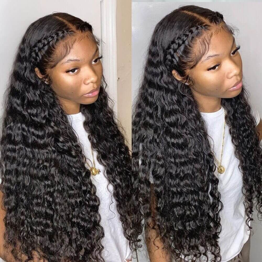 50%+Extra $100 OFF : Deep Wave 13x6 Invisible HD Lace Frontal Wig - Flash Sale, Only 2 Days - GeetaHair