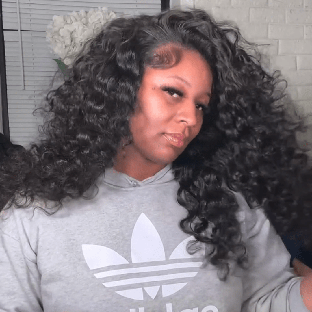 300% Density Fluffy Loose Wave Wig 13x4 Lace Front Human Hair Wigs Pre Plucked HD Lace Frontal Wig - GeetaHair