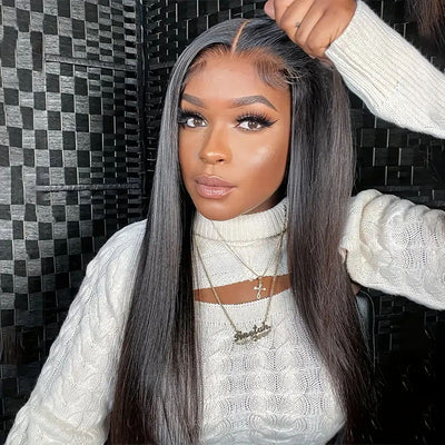 Wear Go Glueless Straight Pre Cut HD Transaparent Lace Human Hair Wigs With Breathable Cap Air Wig - Geeta Hair - GeetaHair