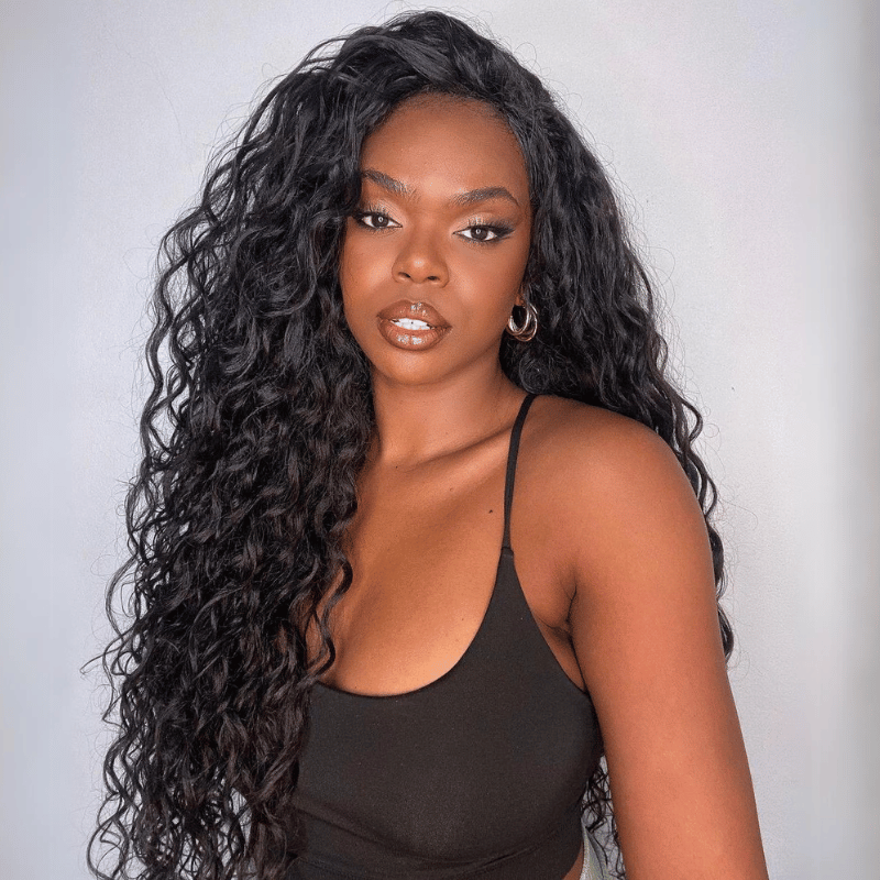 Fluffy Loose Wave Wig 13x4 HD Lace Front Wig Pre Plucked Hairline 100% Real Human Hair Wig - Geetahair - GeetaHair
