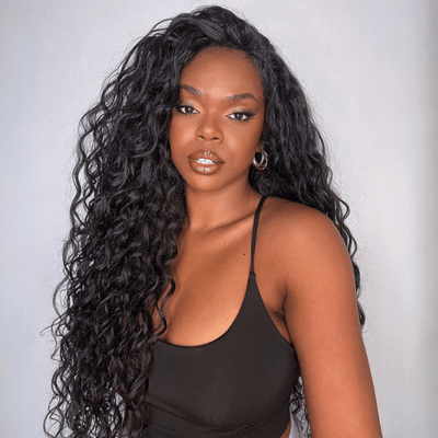 Fluffy Loose Wave Wig 13x4 HD Lace Front Wig Pre Plucked Hairline 100% Real Human Hair Wig - Geetahair - GeetaHair