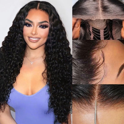 Glueless 13x4/6x4.5 Jerry Curly Pre Cut HD Transaparent Lace Human Hair Wigs With Breathable Cap Air Wig - Geeta Hair - GeetaHair